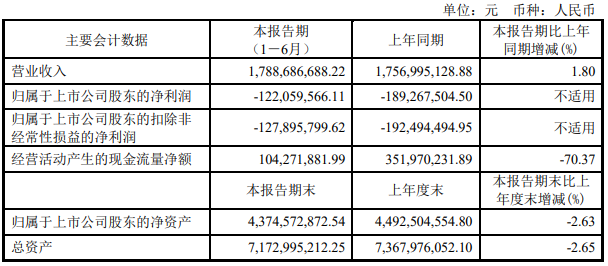 龍騰光電上半年營業收入17.89億元，同比增長1.8%